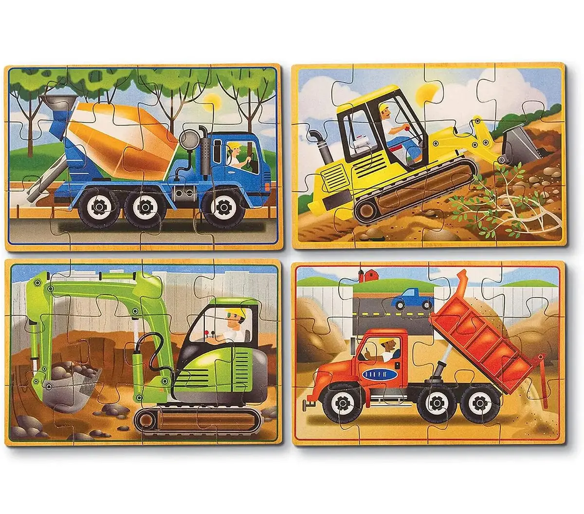 Melissa & Doug 13792 Wooden Construction Puzzles In A Box 2