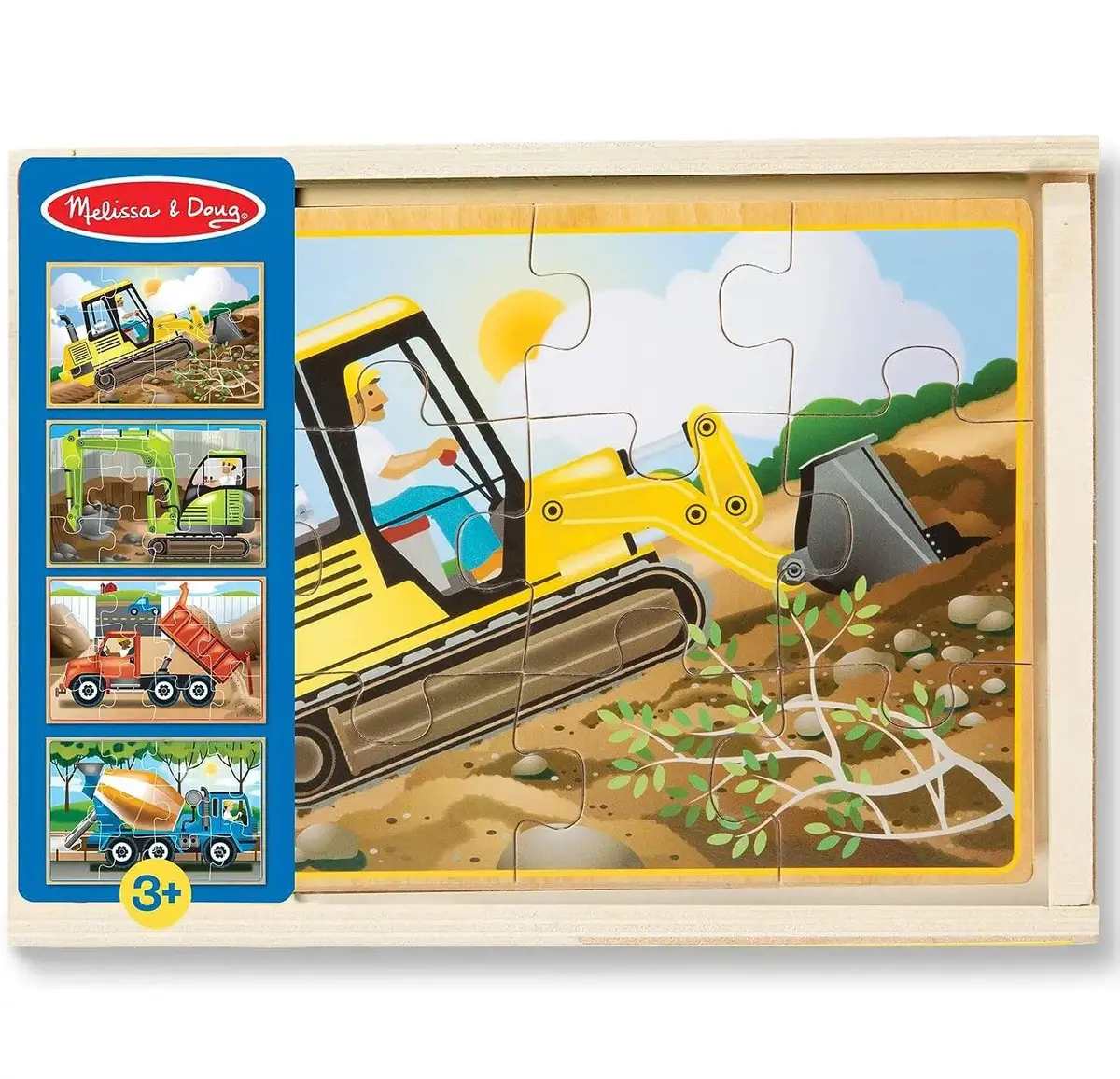 Melissa & Doug 13792 Wooden Construction Puzzles In A Box 1
