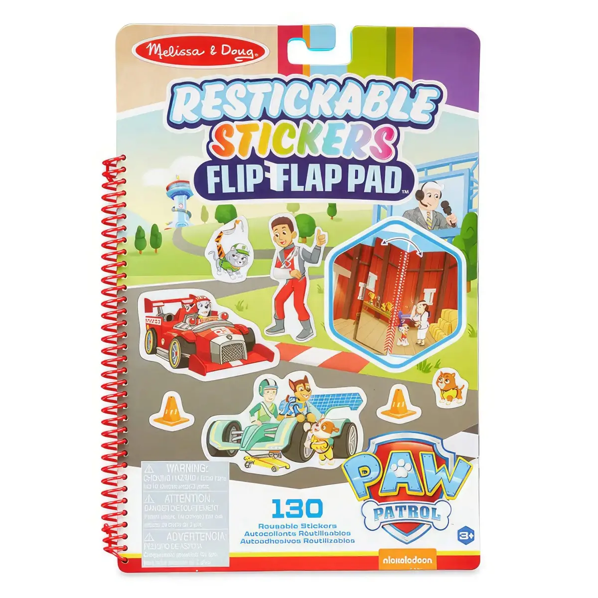 Melissa & Doug Paw Patrol Restickable Stickers Flip-Flap Pad - Classic Missions 1