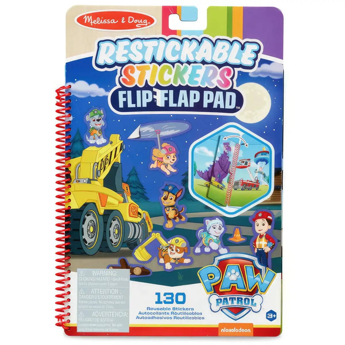 Melissa & Doug Paw Patrol Restickable Stickers Flip-Flap Pad - Ultimate Missions 1