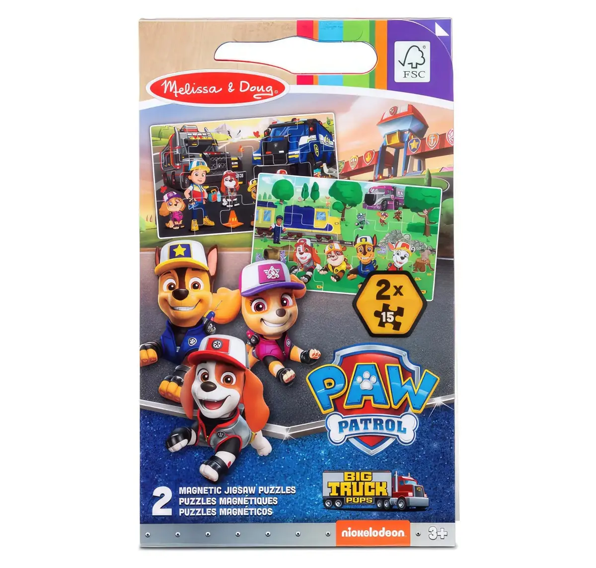 Melissa & Doug Paw Patrol Magnetic Jigsaw Puzzles - Big Trucks 1