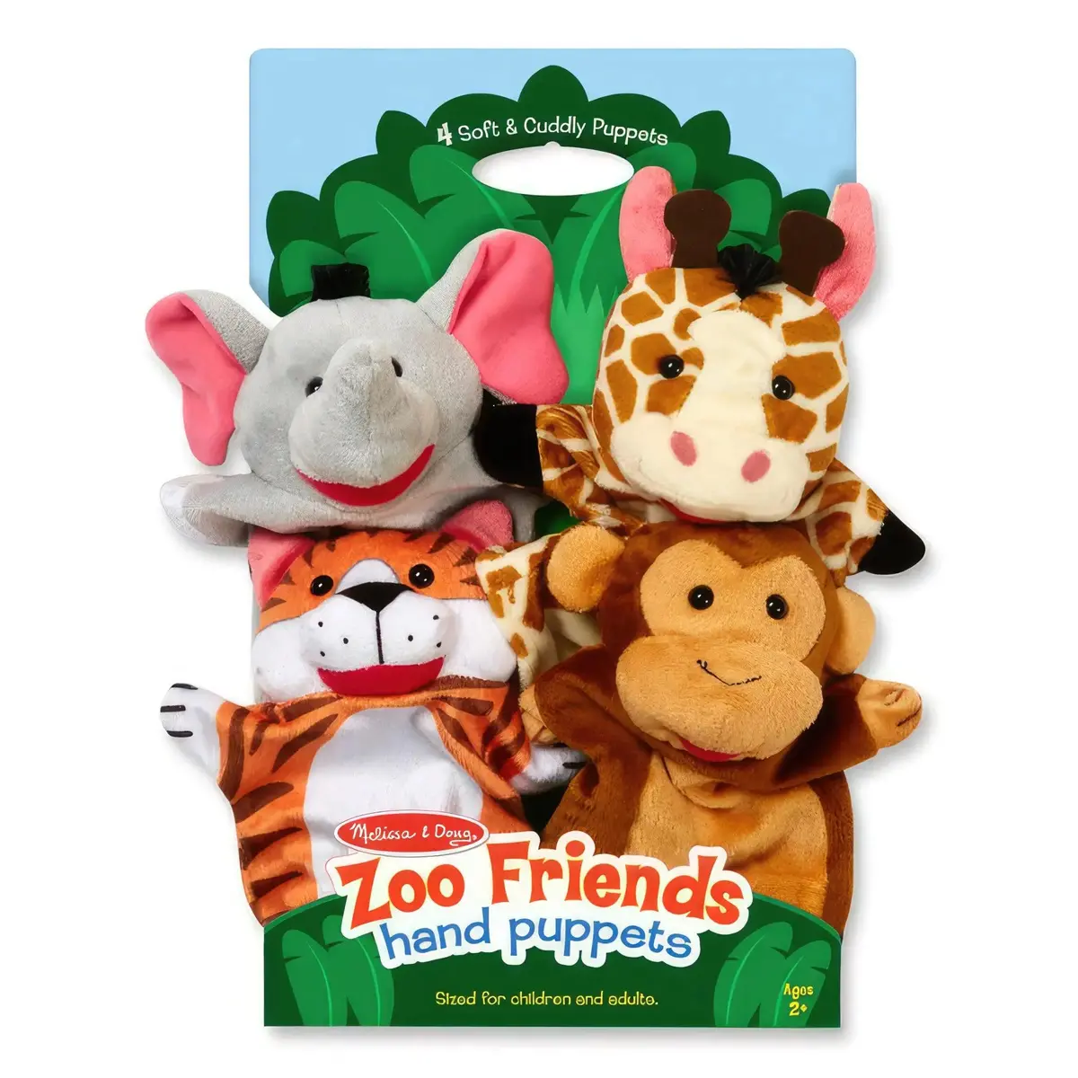 Melissa & Doug 19081 Zoo Friends Hand Puppets (Set Of 4) 1