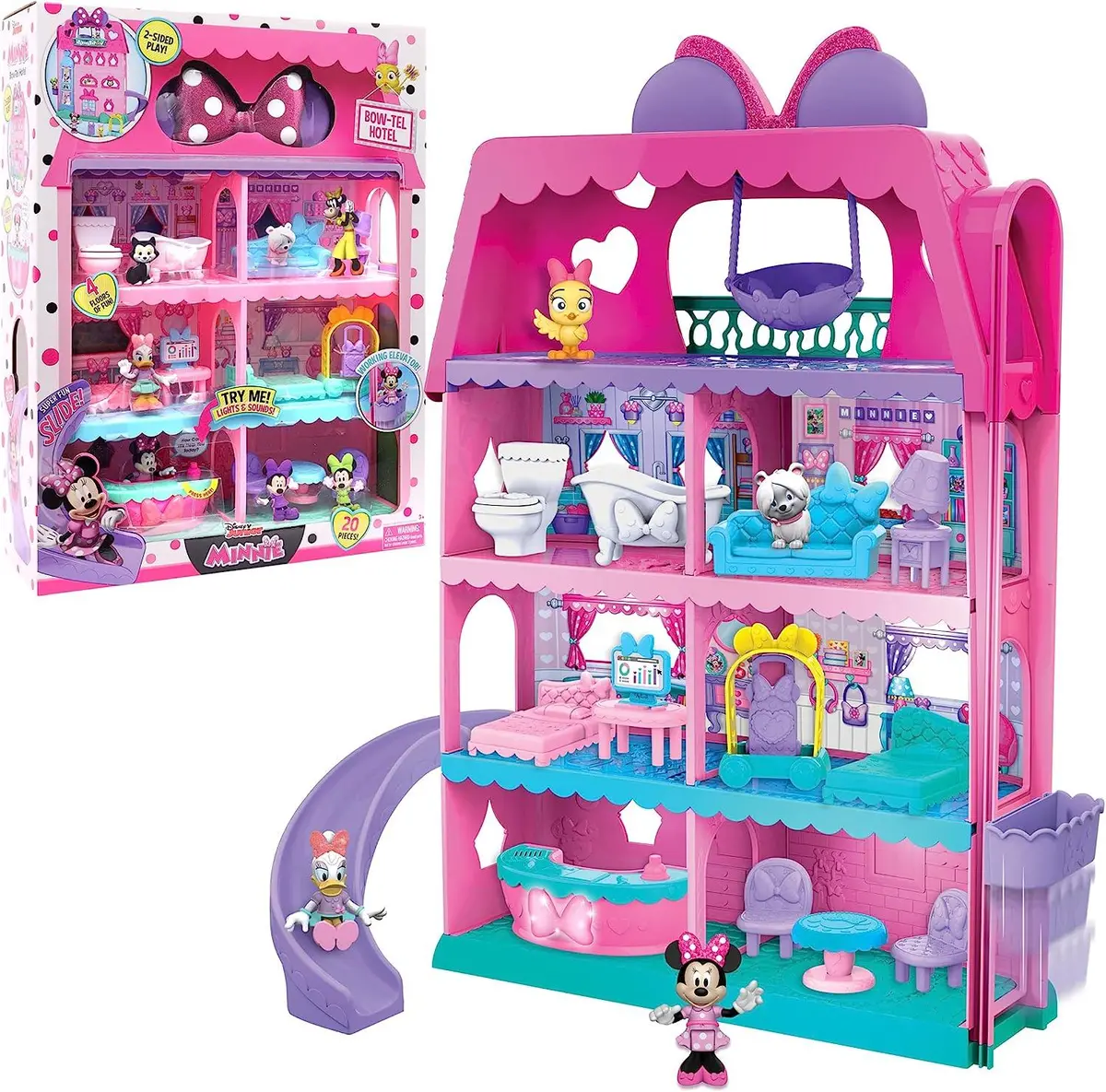 Disney Minnie Mouse Bow-Tel Hotel Dollhouse Playset 1