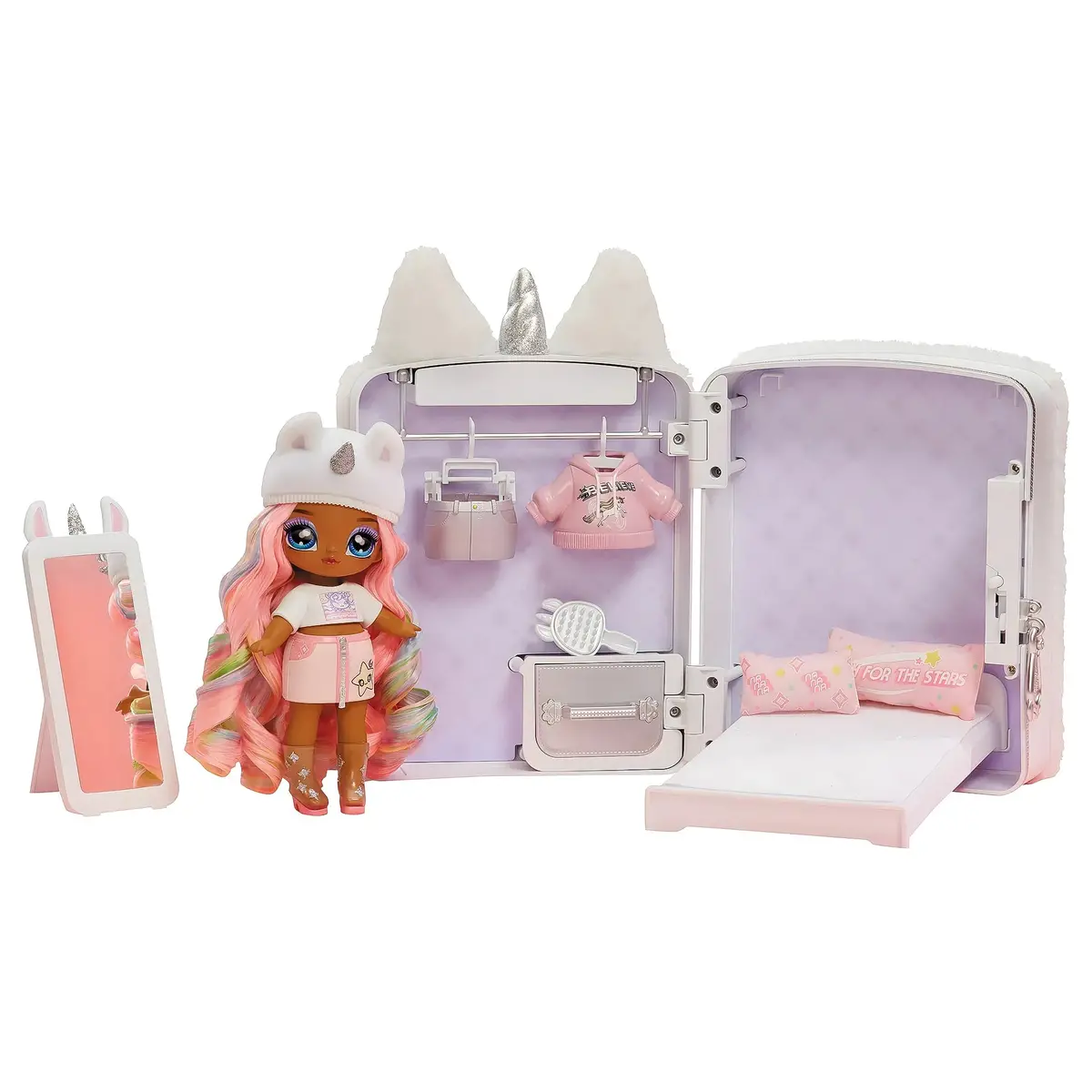 Na! Na! Na! Surprise 3-In-1 Backpack Bedroom Whitney Sparkles White Playset 1