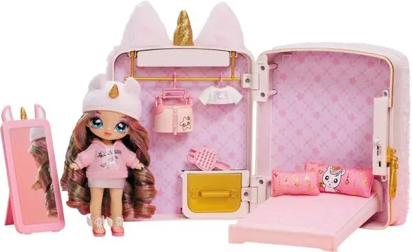 Na! Na! Na! Surprise 3-In-1 Backpack Bedroom Unicorn Playset- Britney Sparkles 1