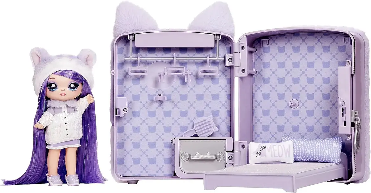 Na! Na! Na! Surprise Backpack Lavender Kitty 3-In-1 Bedroom Playset 1