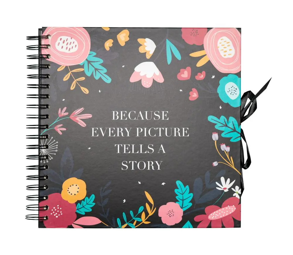 Photo Album Scrapbook 26X26cm 40 Pages Blummen 1