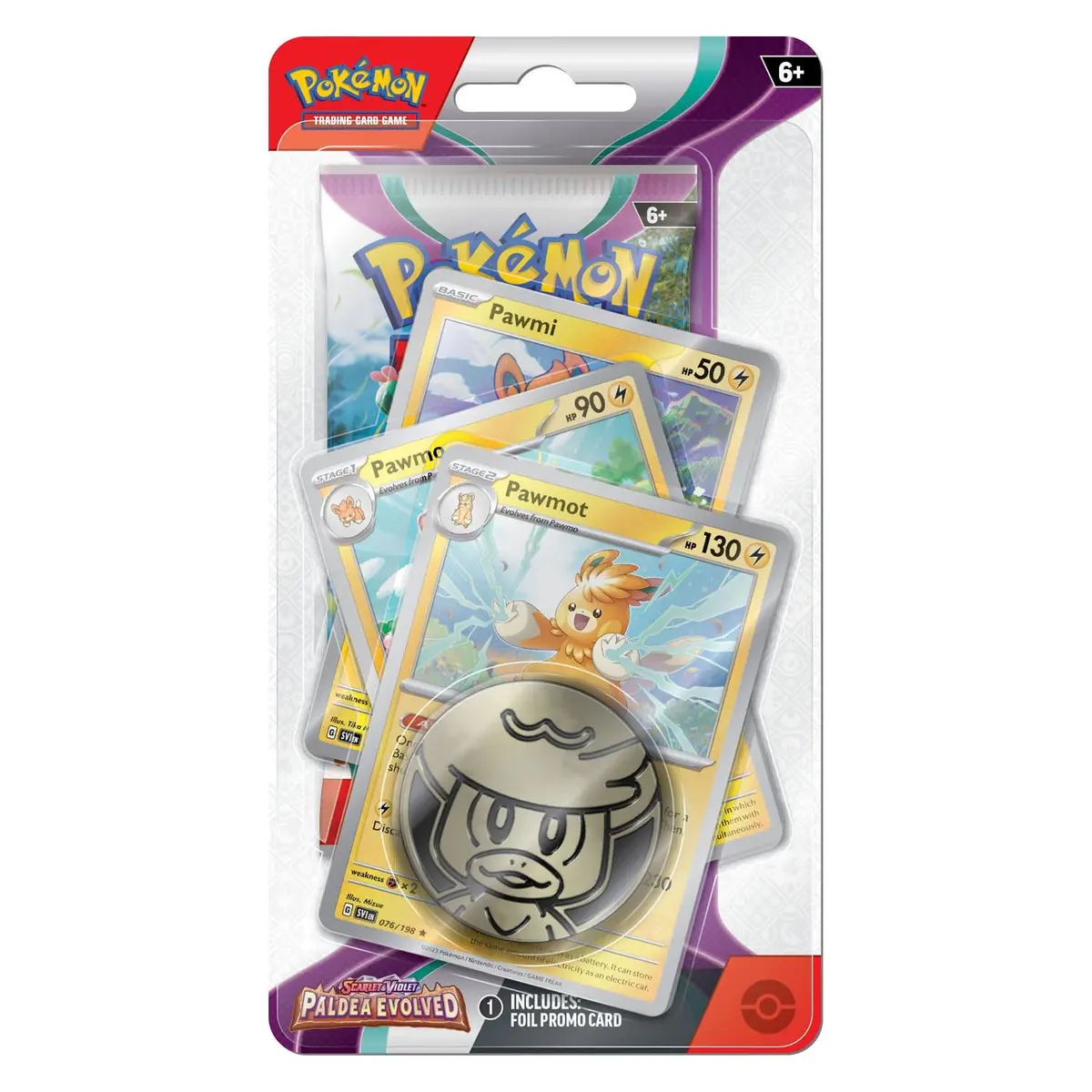Pokémon Tcg: Scarlet & Violet—Paldea Evolved Premium Checklane Blister Pawmot 1