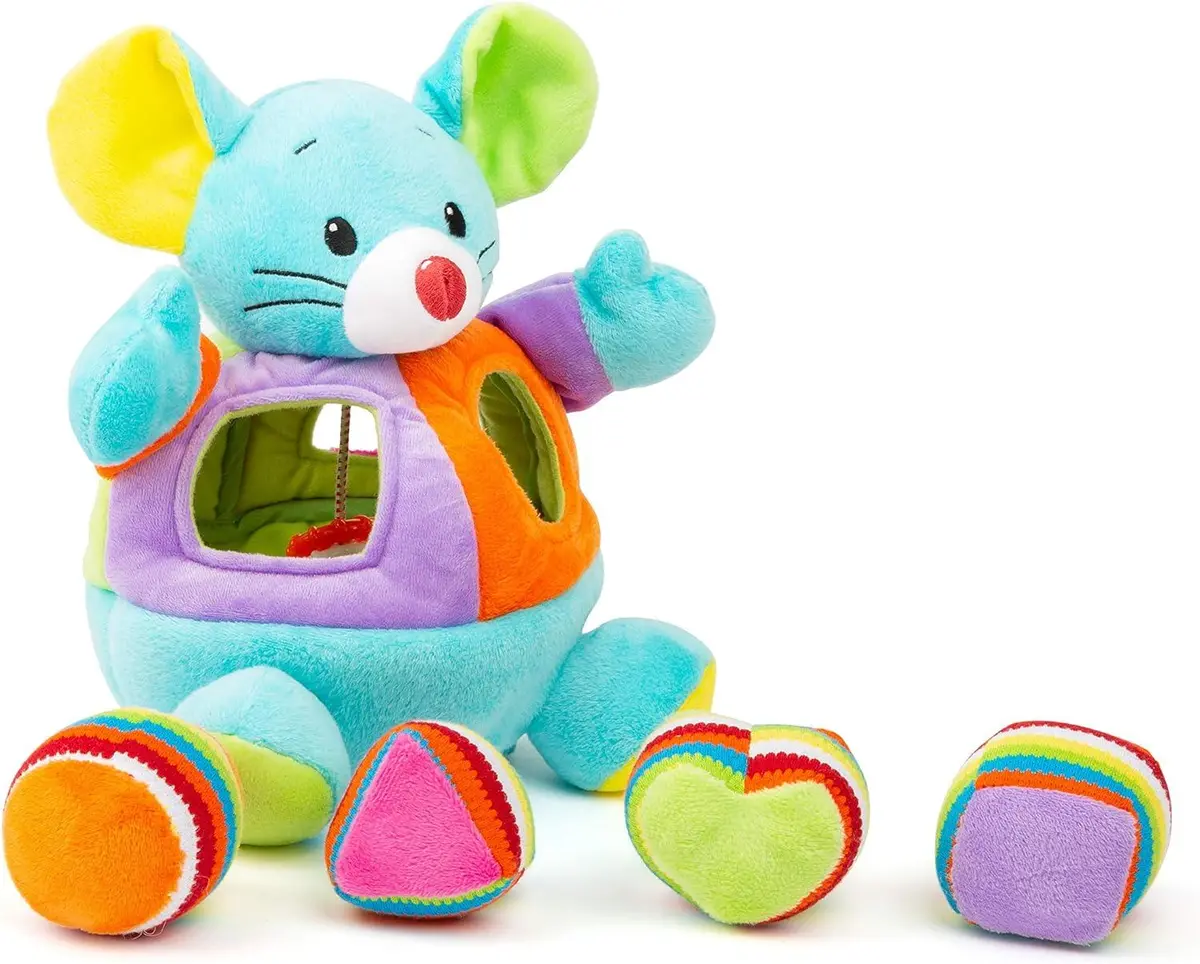 Small Foot - Shape Sorter Mouse Plush With Rattle 1