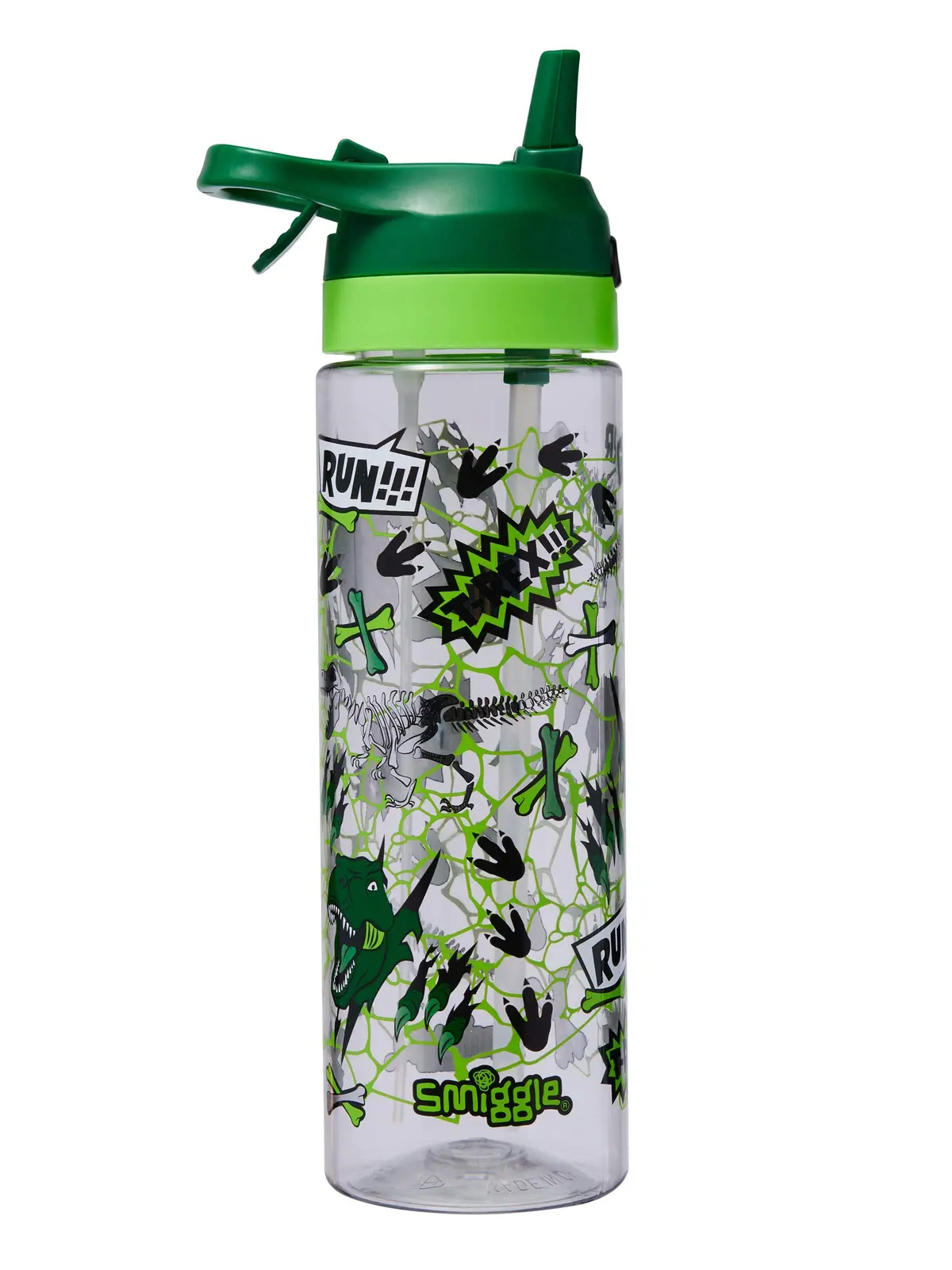 Smiggle Gush Flip Top Spritz Plastic Drink Bottle 700Ml - Green 1