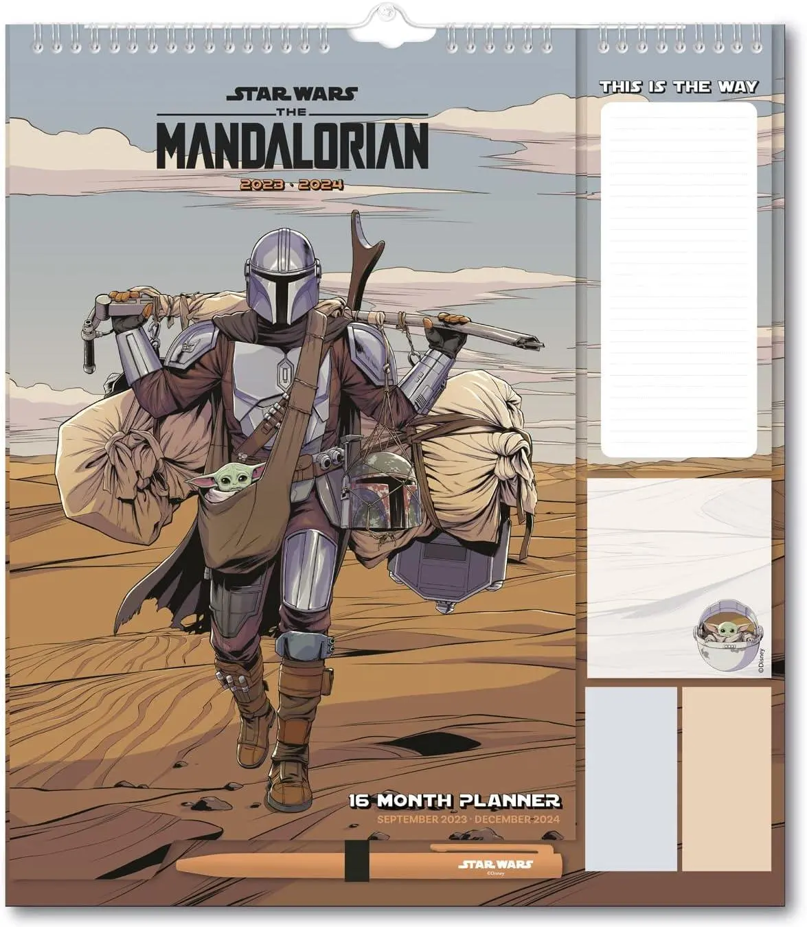 Star Wars The Mandalorian Wall Calendar 2024 1