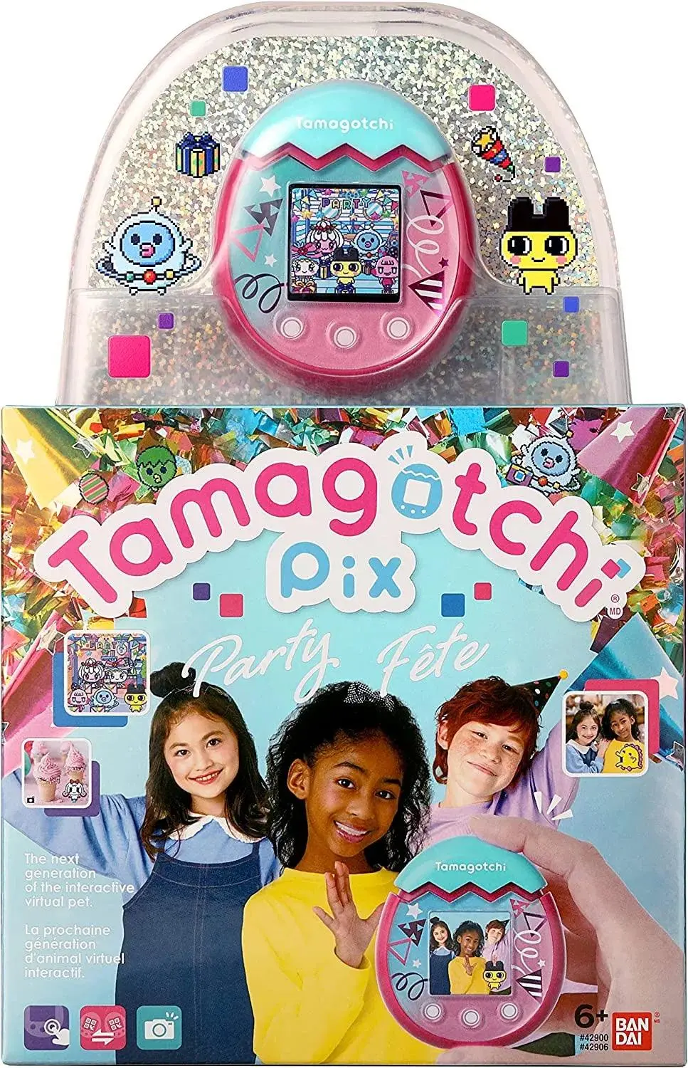 Tamagotchi Pix Party Confetti Pink 1