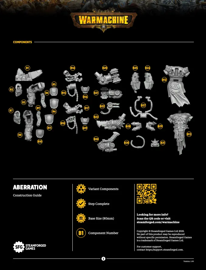 Warmachine: Exulon Nostilla And Aberration (Hips) Build Instructions 1