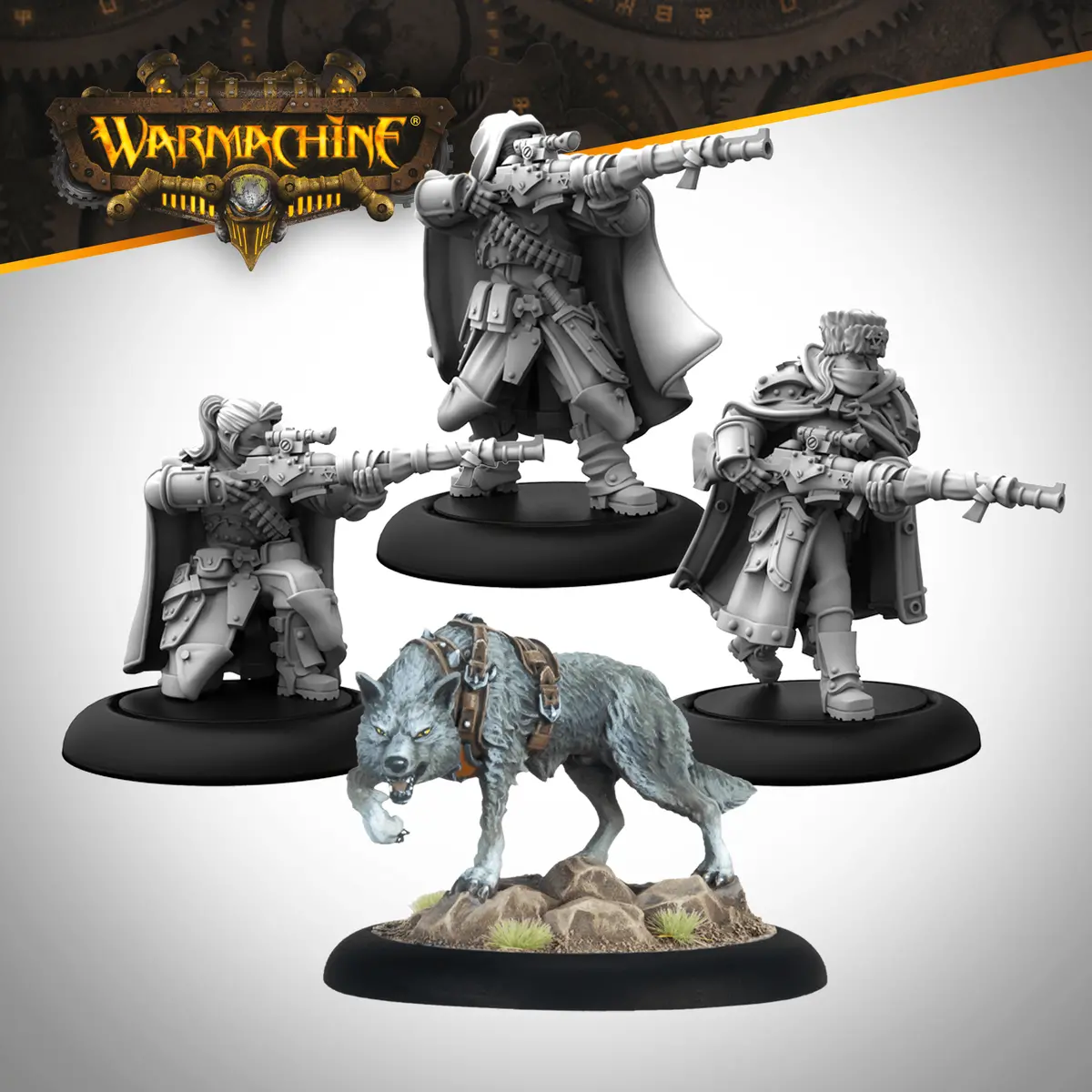 Warmachine: Winter Korps Snipers And Hunting Dog 1