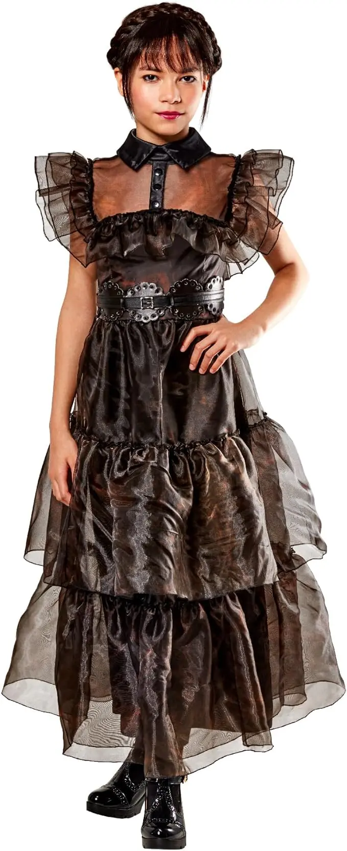 Wednesday Deluxe Dance Kids Costume 1