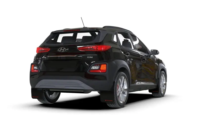 Rally Armor 2018-21 Hyundai Kona Red Ur Mud Flap Black Logo 1