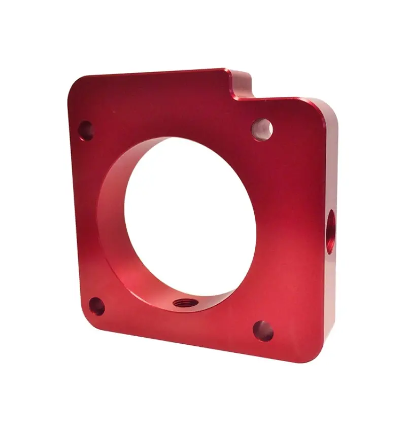 Torque Solution Throttle Body Spacer (Red) Subaru Wrx 2006-2014 / Sti 2004-2015 1