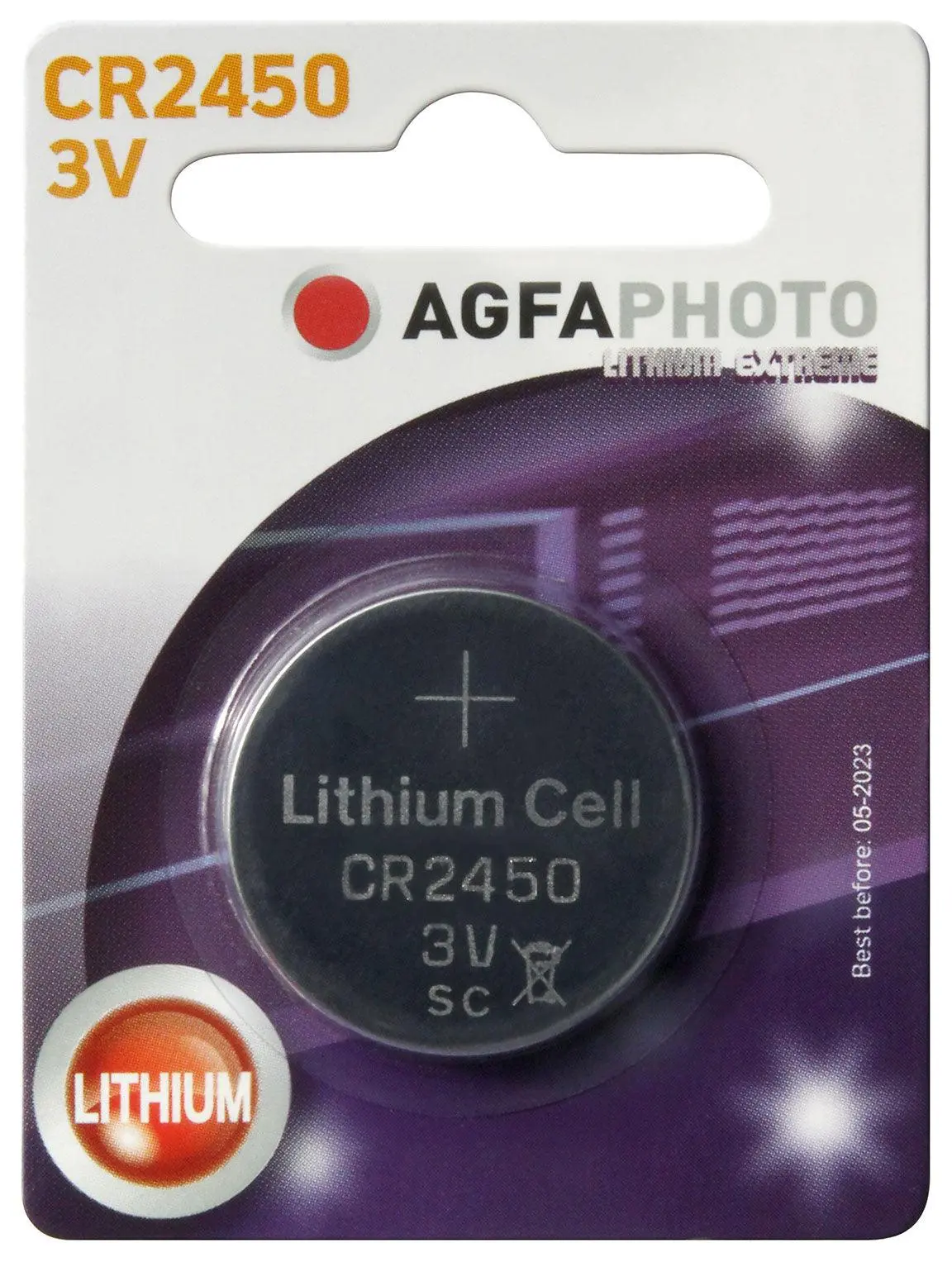 Agfaphoto Lithium 3V Button Cell Battery Cr2450 1