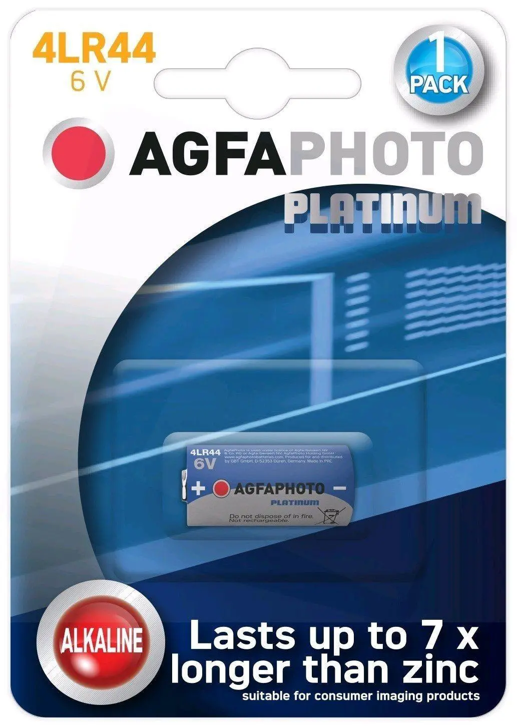 Agfaphoto Platinum Alkaline 4Lr44 6V Battery Batteries 1