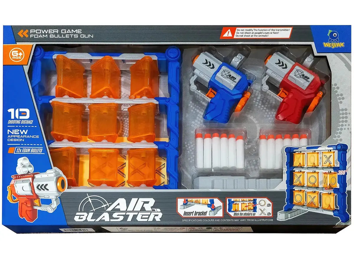 Air Blaster 2-Pack Manual Soft Bullet Toy Gun Set 1