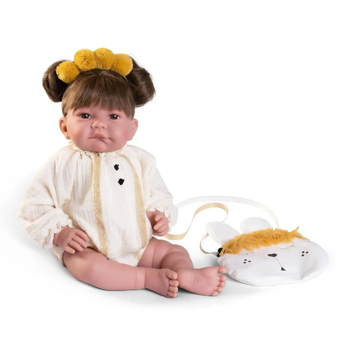 Antonio Juan 33366 Newborn Baby Nica Doll With Pigtails 42Cm 1