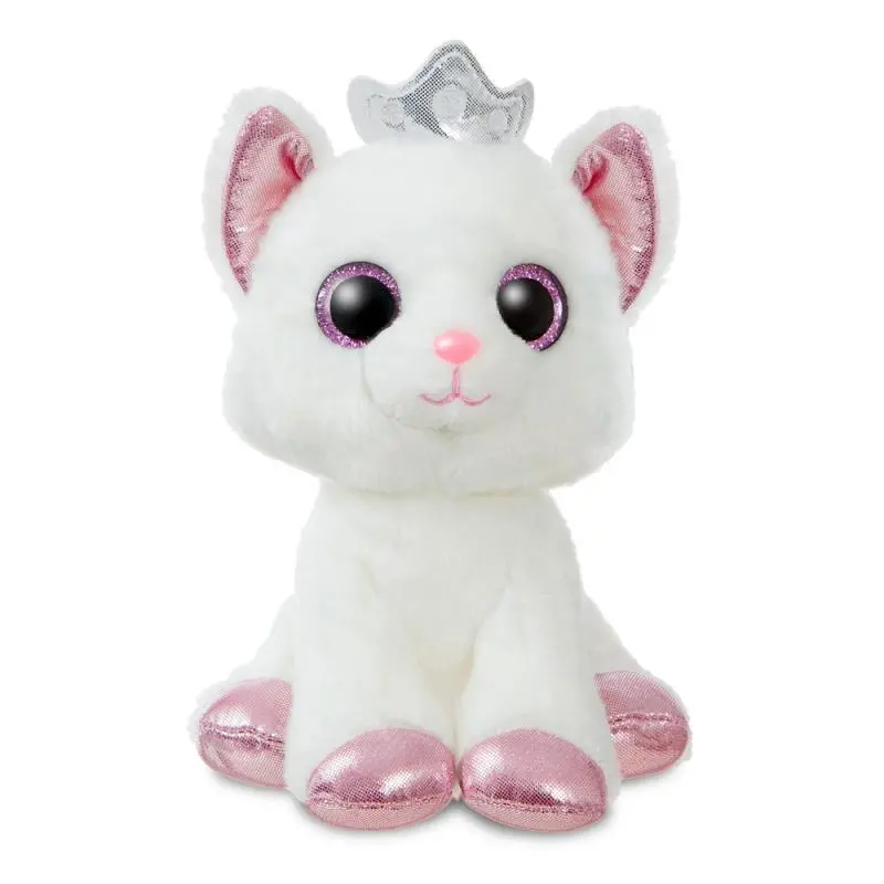 Aurora Duchess White Cat With Crown Plush 17Cm 1