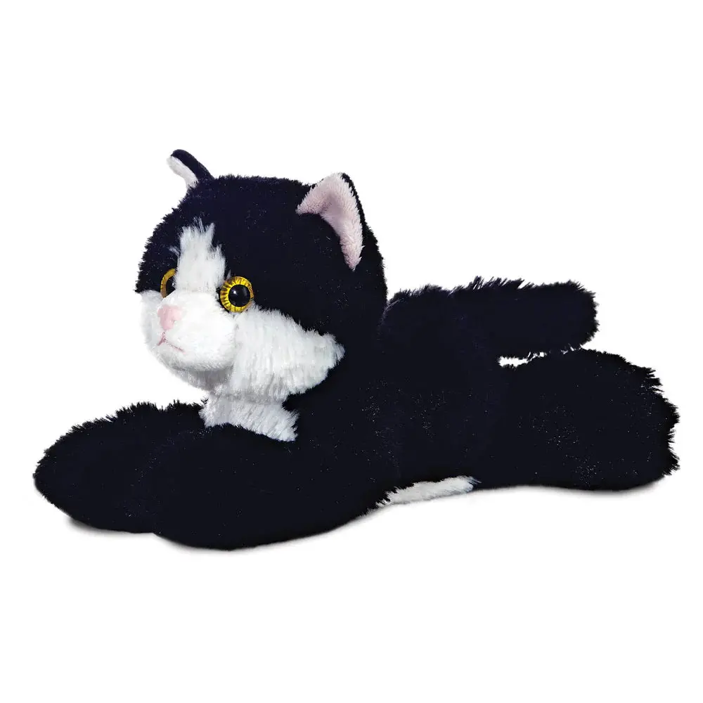 Mini Flopsies Maynard Black/White Soft Toy Cat 1