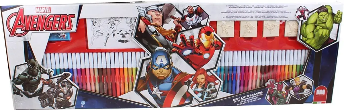 Avengers 60 Markers Art Playset 1
