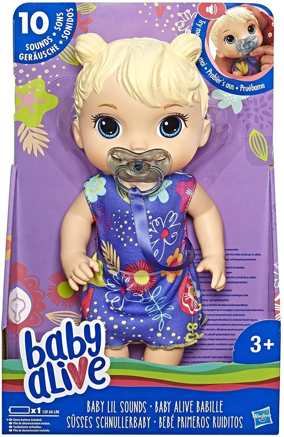 Baby Alive E3690 Baby Lil Sounds: Interactive Baby Doll Dolls 1