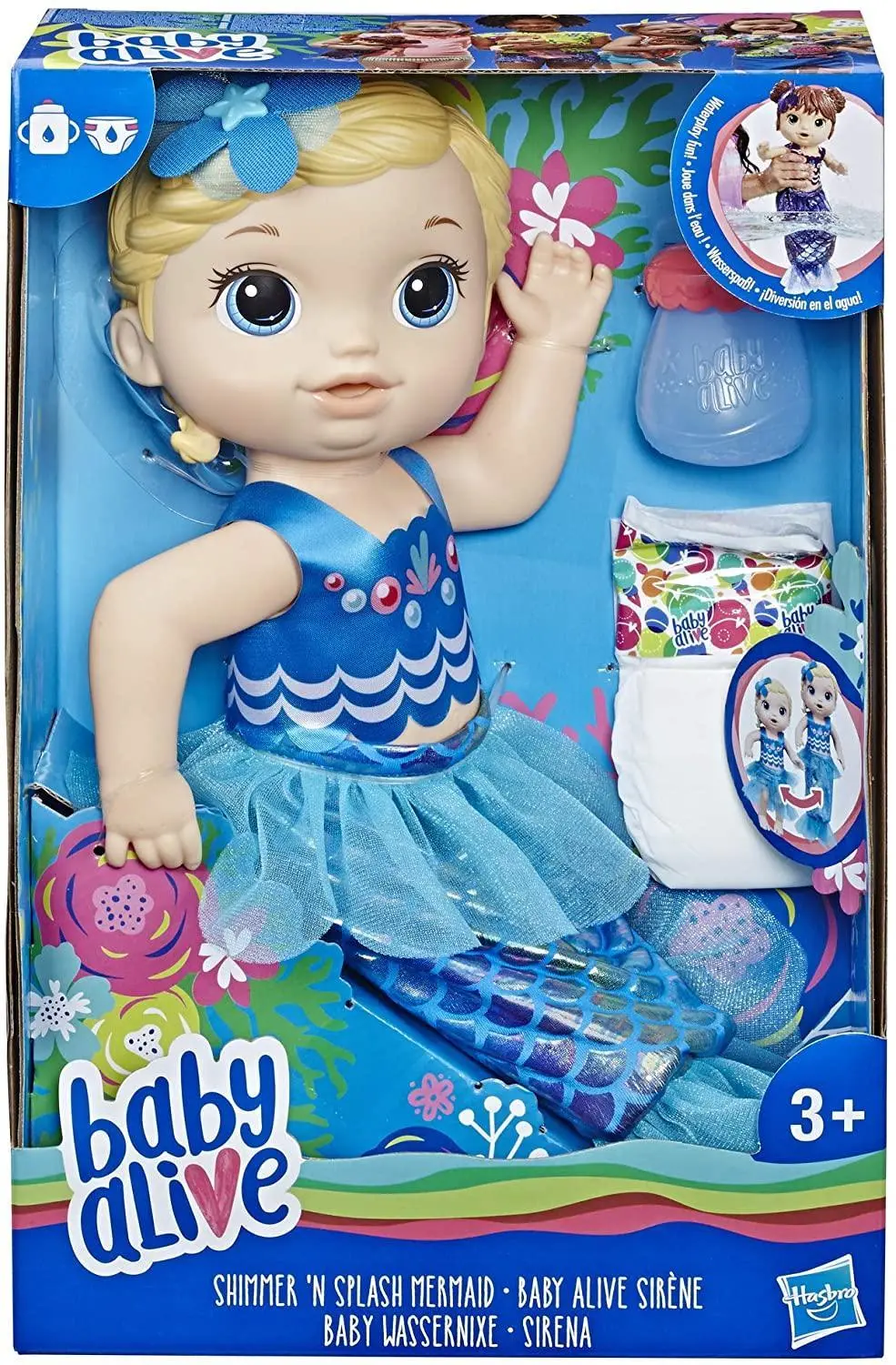 Baby Alive Shimmer ‘N Splash Mermaid Blonde Hair Dolls 1