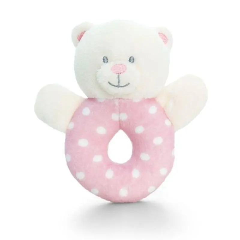 Baby Keel Sn0769 Baby Bear Ring Rattle 12Cm - Girl 1