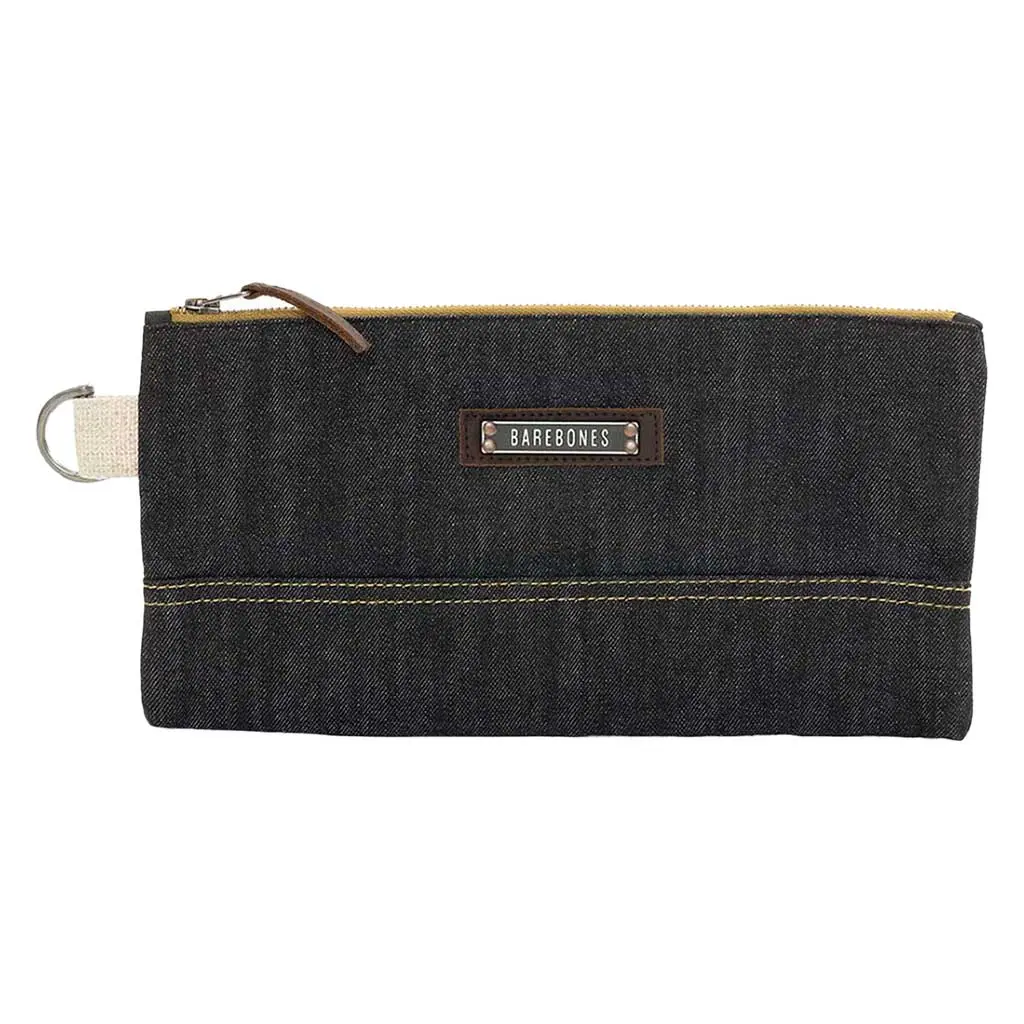 Neelum Zipper Pouch | Waxed Denim 1