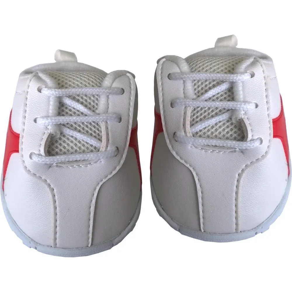 Be My Bear White With Red Stripe Tennis Shoes 1