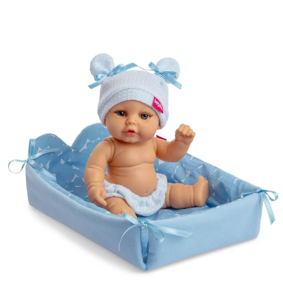 Berjuan 20107 Mini Baby Doll 24Cm With Changing Basket - Blue 1