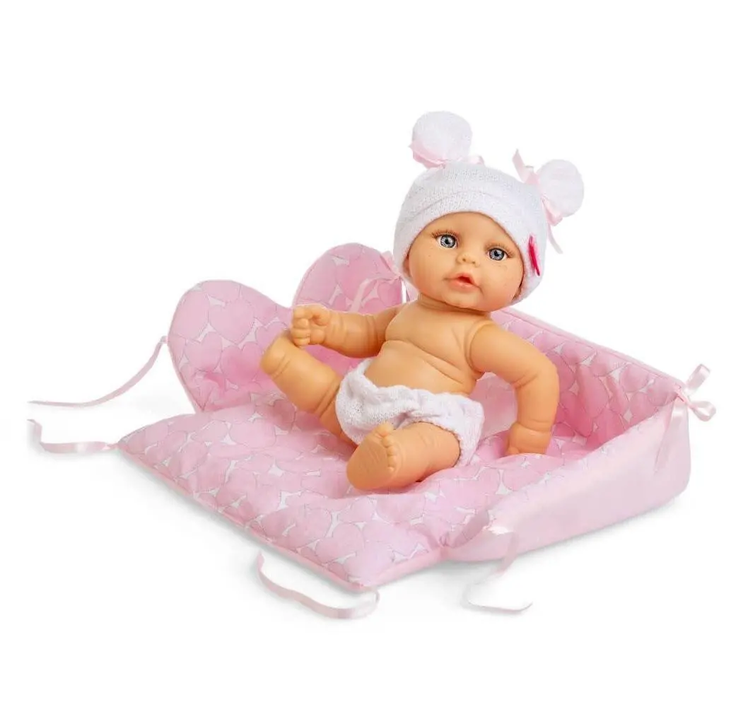 Berjuan 20108 Mini Baby Doll 24Cm With Changing Basket - Pink 1
