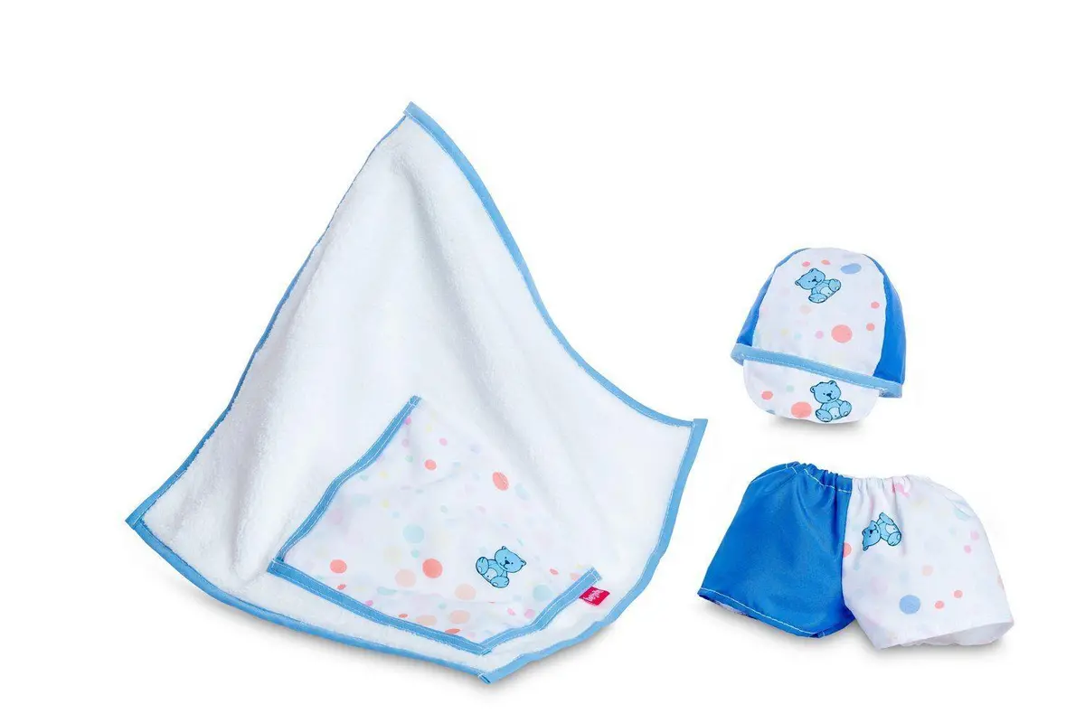 Berjuan 6209 Outfit For 40Cm Baby Susu Doll - White/Blue 1