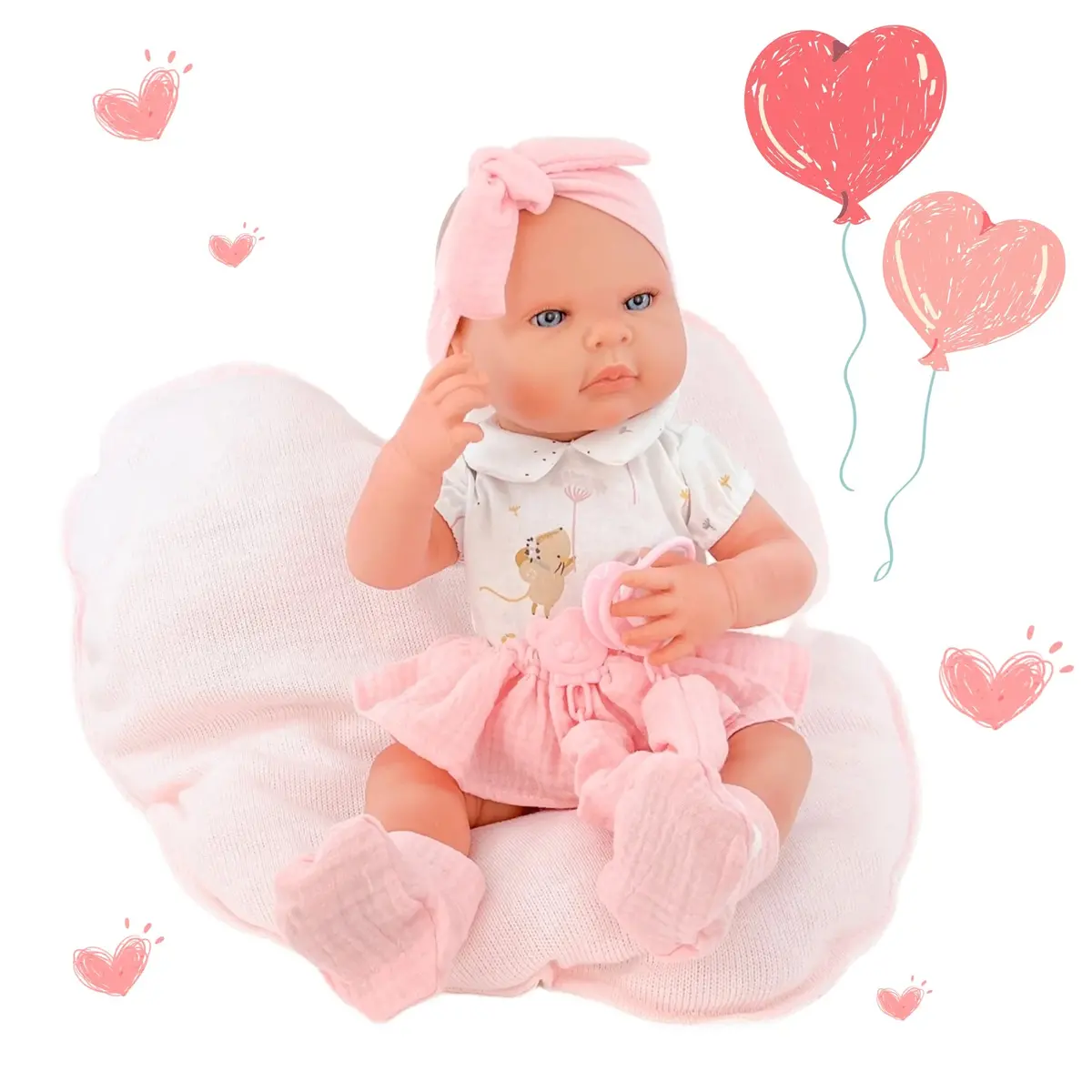 Berjuan 8122 New Born Doll 45Cm - Girl 1