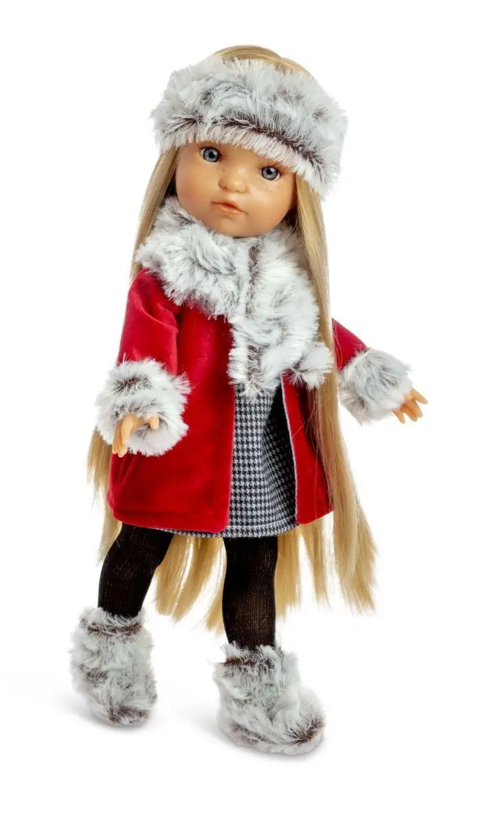 Berjuan 849 Fashion Girl Rubia With Red Coat 35Cm 1