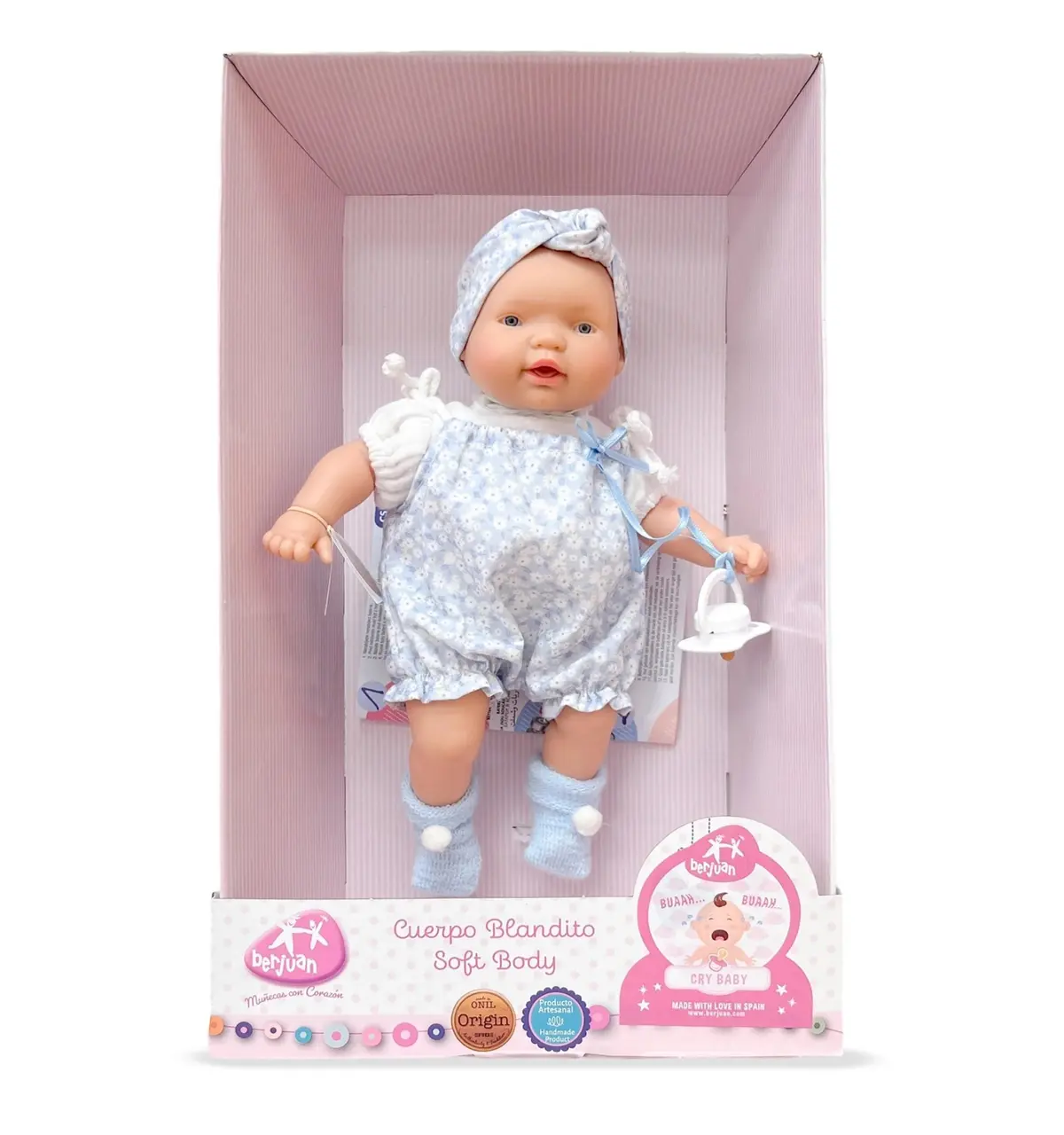 Berjuan Lloroncete 28Cm Crying Doll 352 With Pacifier 2