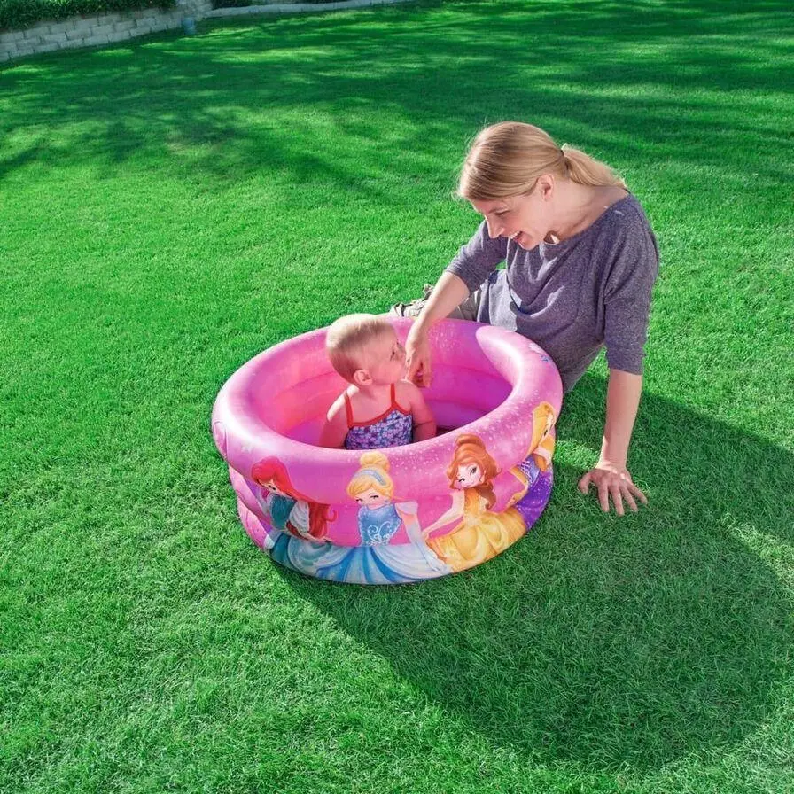 Bestway Disney Princess 3-Ring Inflatable Baby Pool Outdoor 1