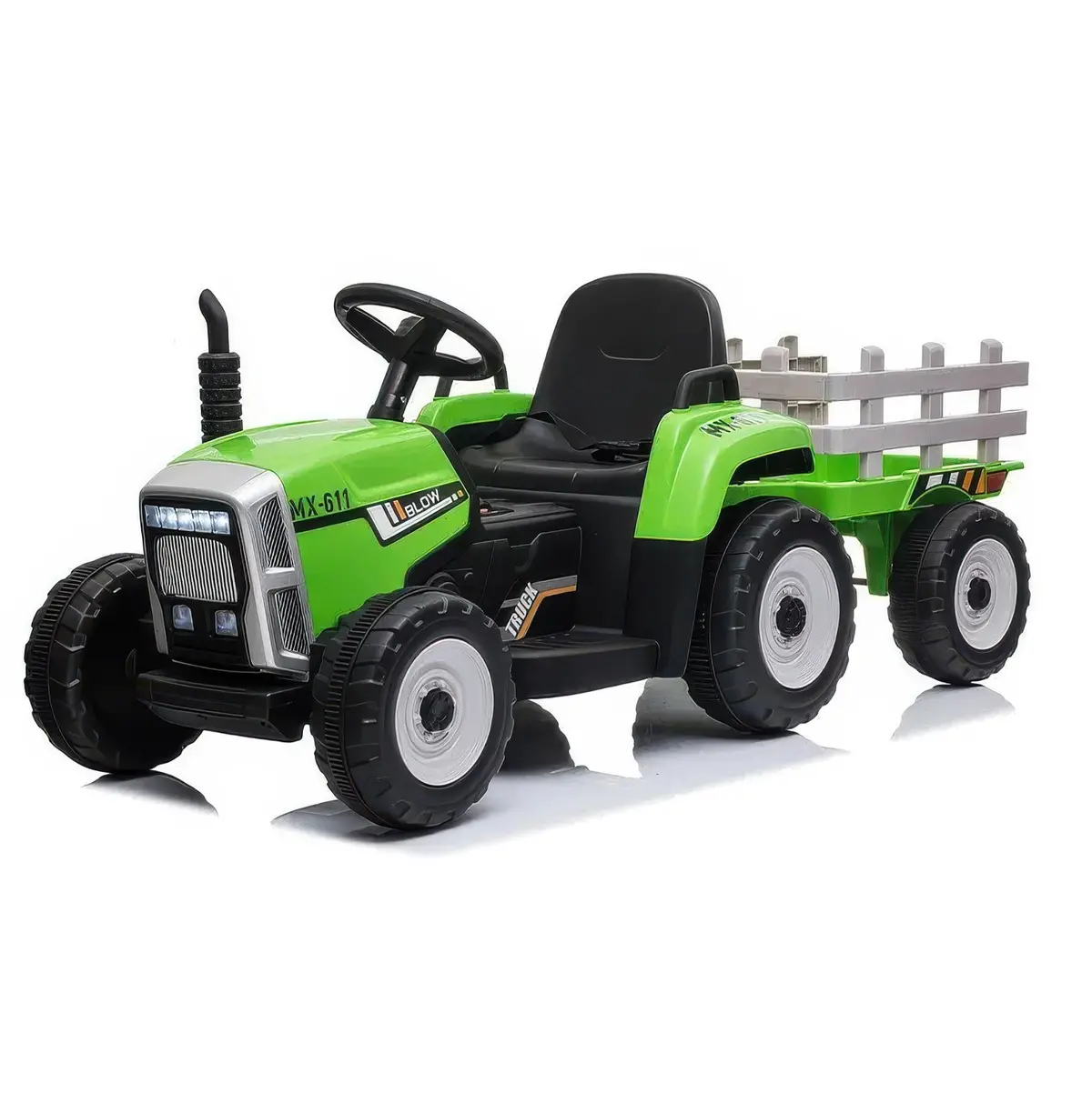 Big Farm 12V Electric Ride-On Tractor With Trailer 1