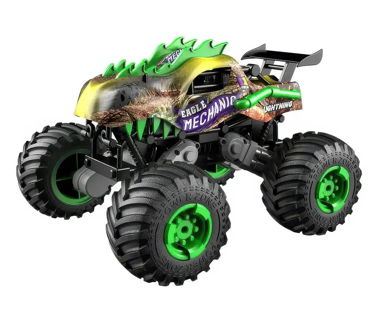 Big Wheel Tyrannosaurus Dinosaur Rc Monster Truck - Green 1