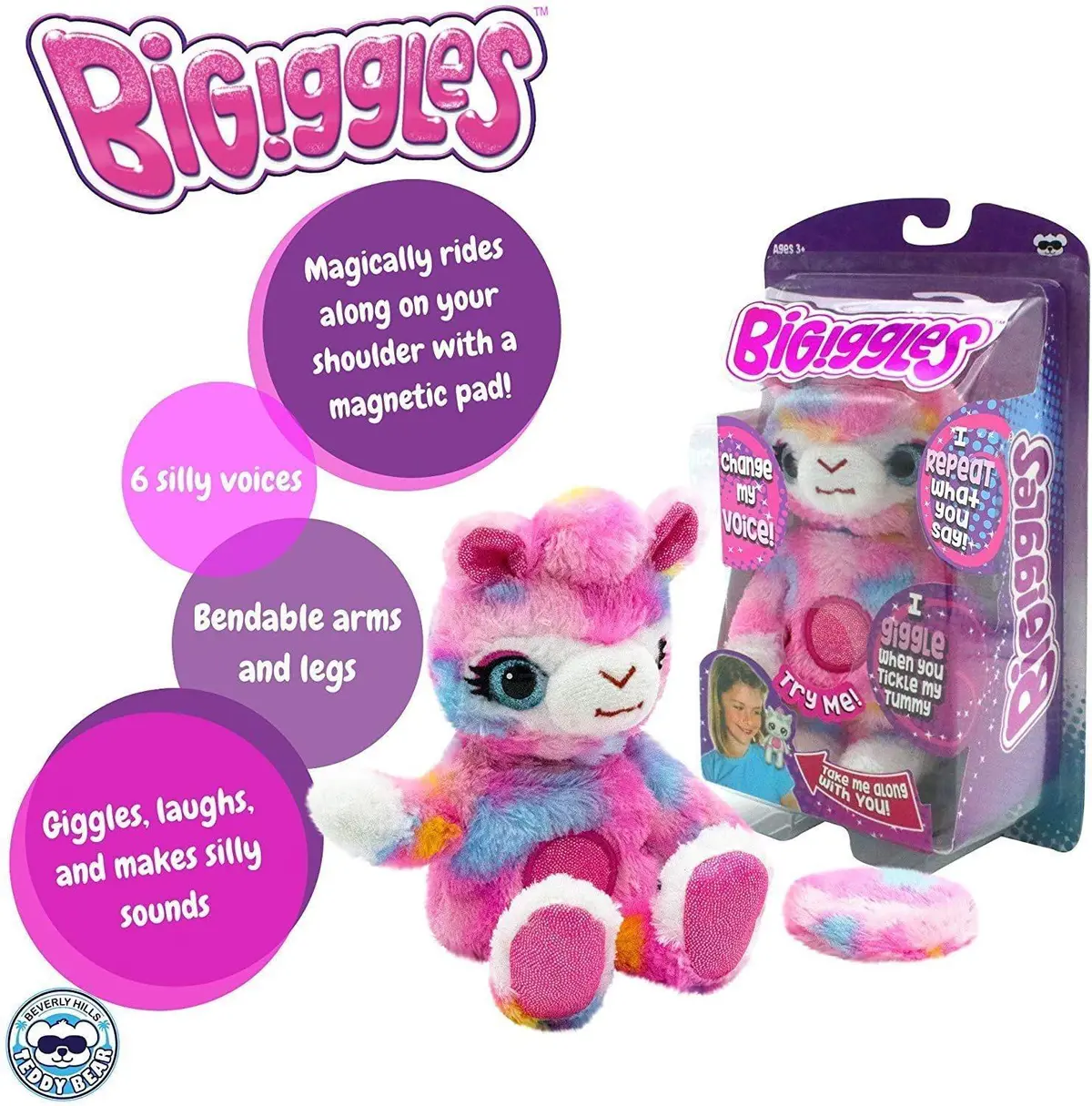 Giochi Preziosi Bigiggles Take-Along Talking Stuffed Character, Llama-Jenny Interactive 1