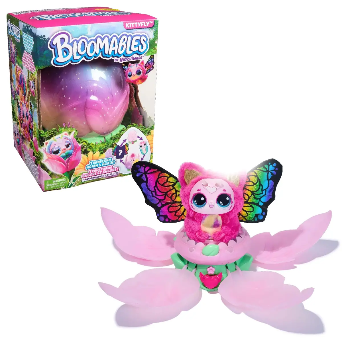 Bloomables By Hatchimals Kittyfly Surprise Interactive Plush Pet 1