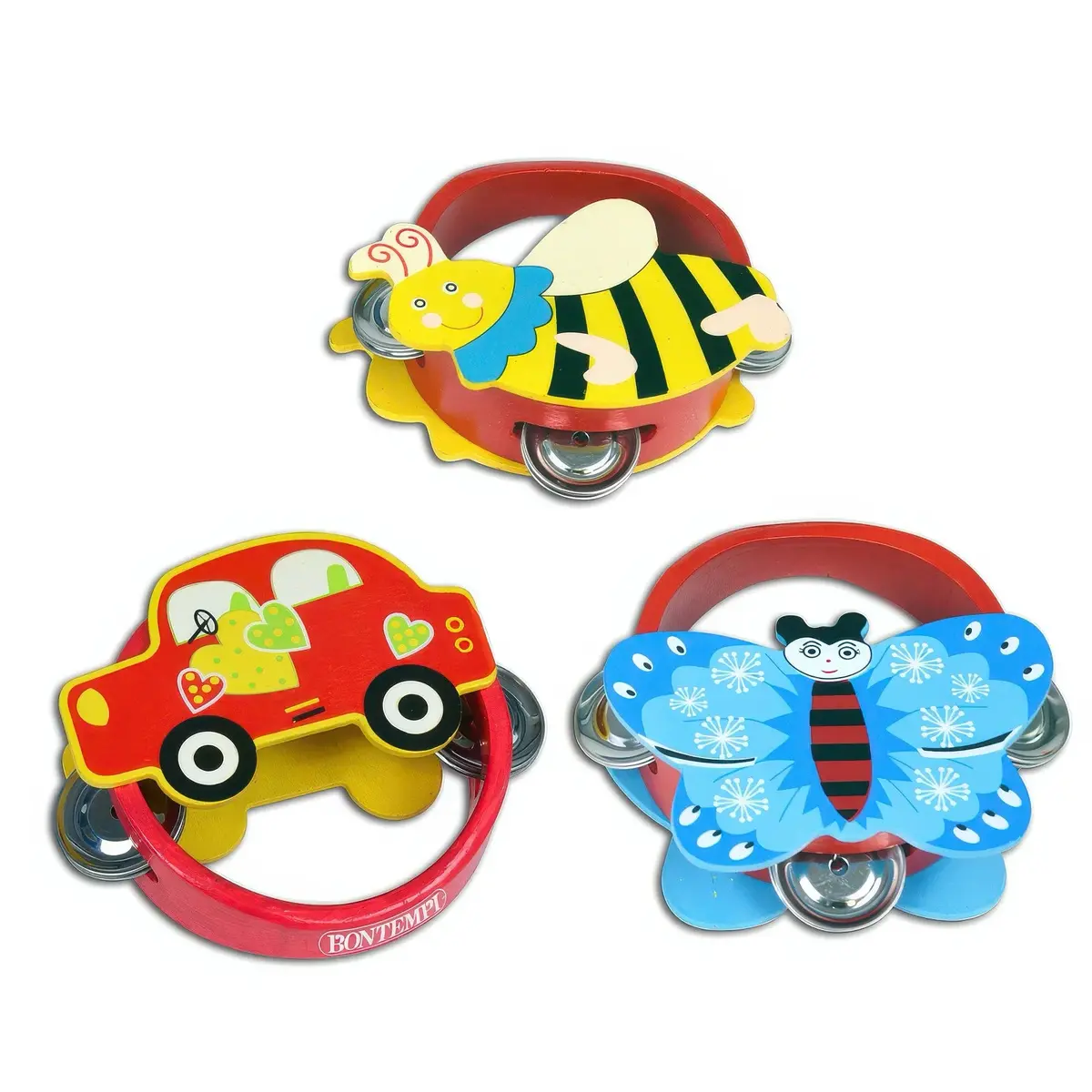 Bontempi Wooden Animal Tambourine 1