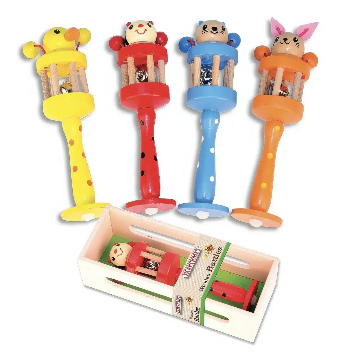 Bontempi Wooden Rattles - Assorted 1