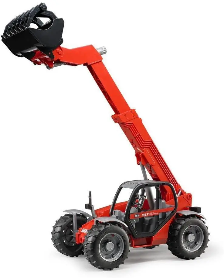 Toybox Bruder 02125 Manitou Telescopic Loader Red And Black 1