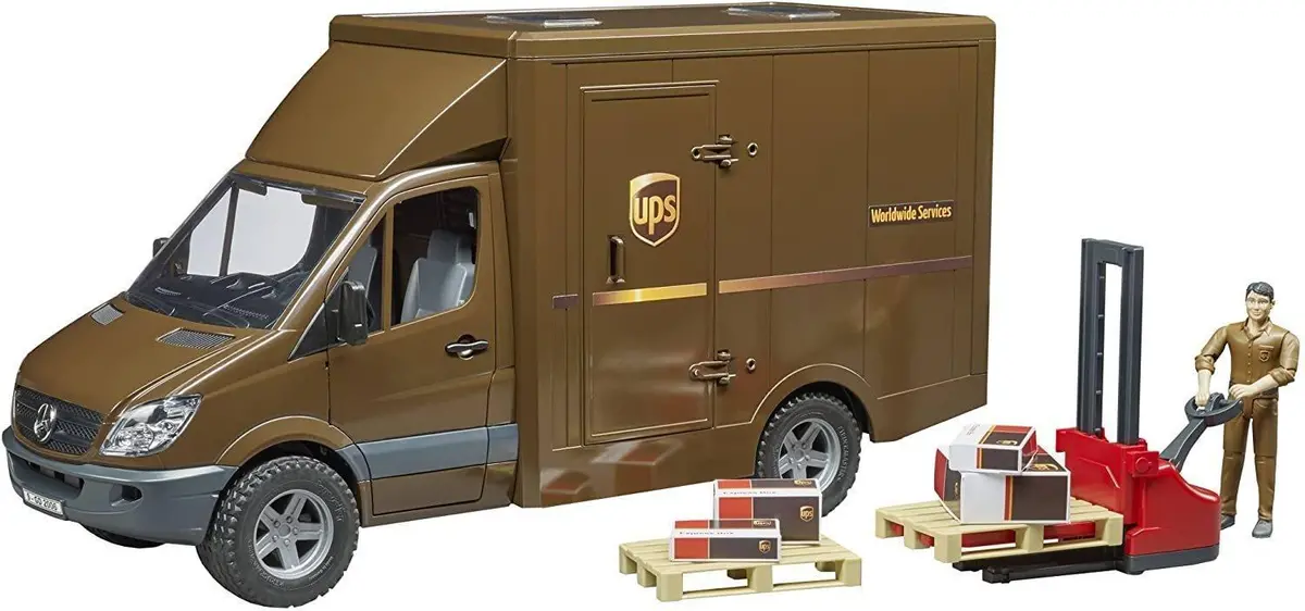 Bruder 02538 Mb Sprinter Ups With Driver And Accessories Cars 1
