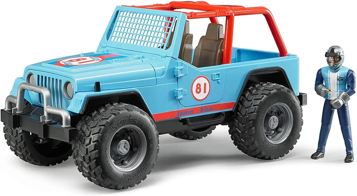 Bruder 2541 Blue Cross Country Racer Jeep With Driver 1
