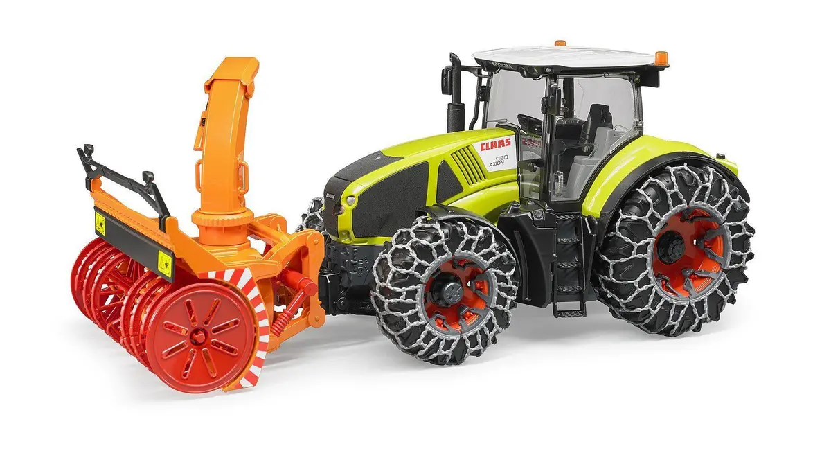 Bruder Claas Axion 950 With Snow Chains And Snowblower 1